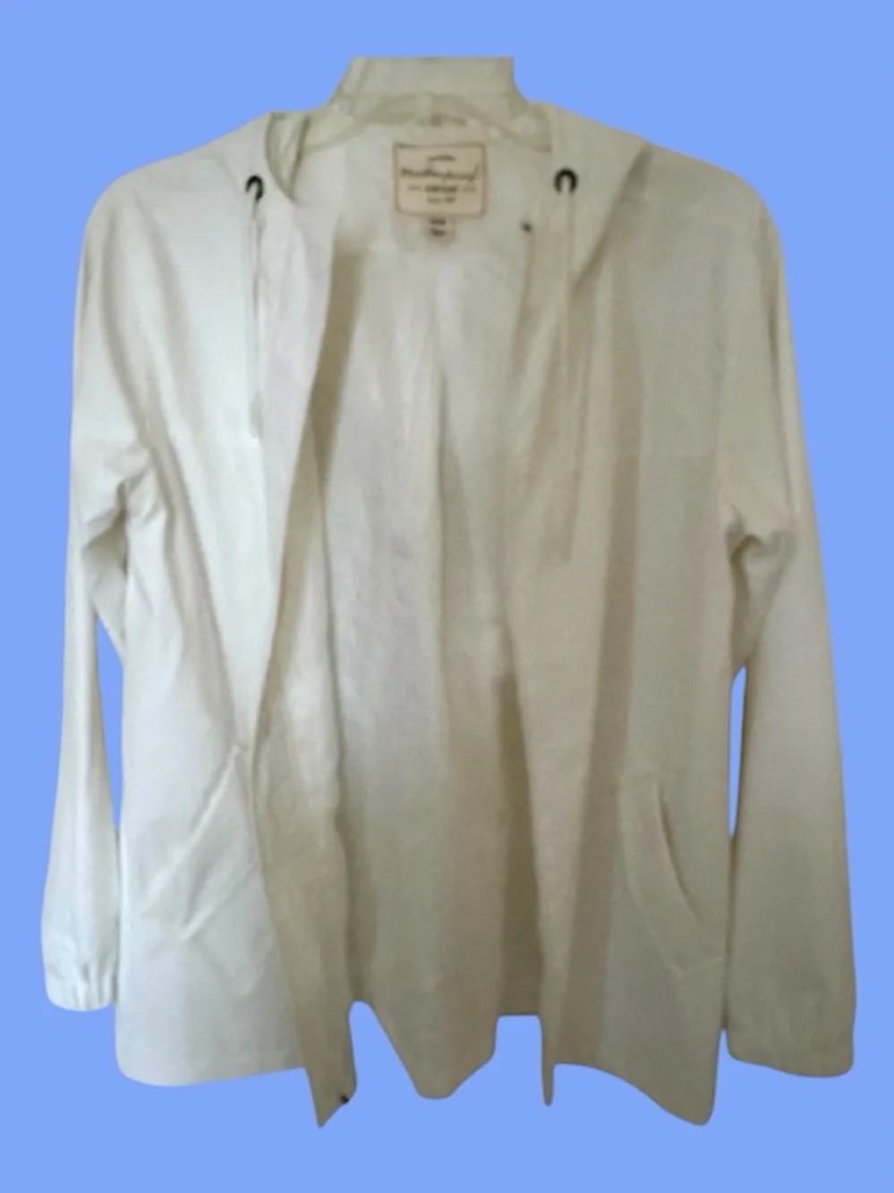 Weatherproof White Windbreaker Lined Hooded Jacket